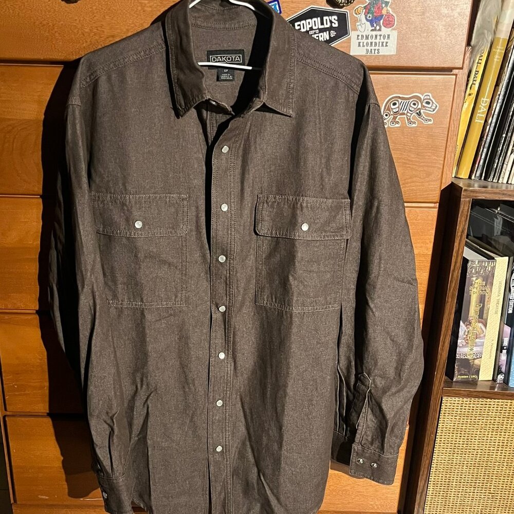 DAKOTA Snap-Front Work Shirt – Charcoal